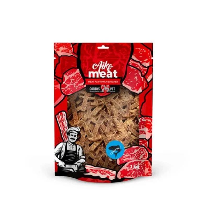 COBBYS PET AIKO Meat lososové plátky pre malé plemená 1kg
