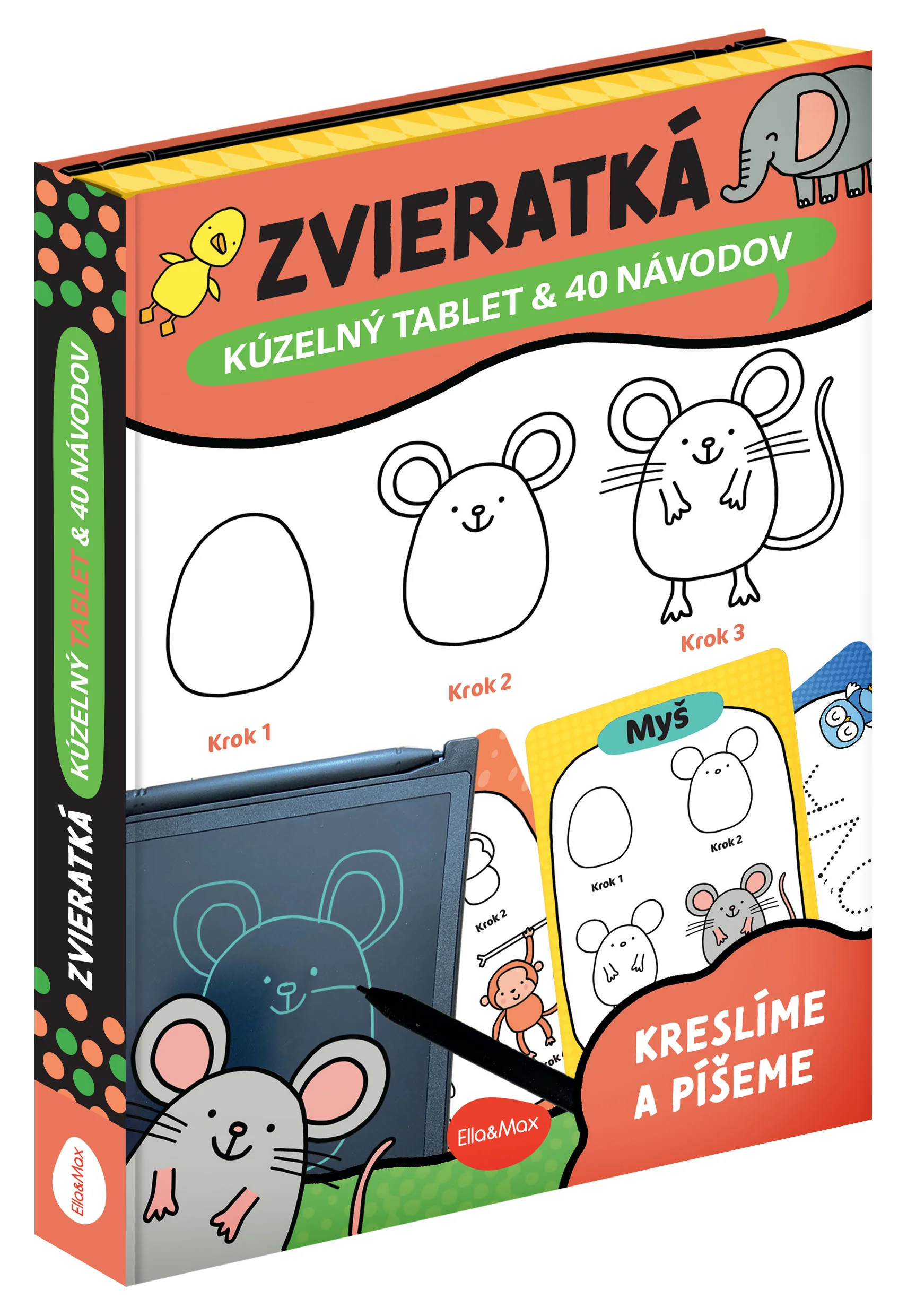 ELLA&MAX Kúzelný tablet & 40 návodov – ZVIERATKÁ