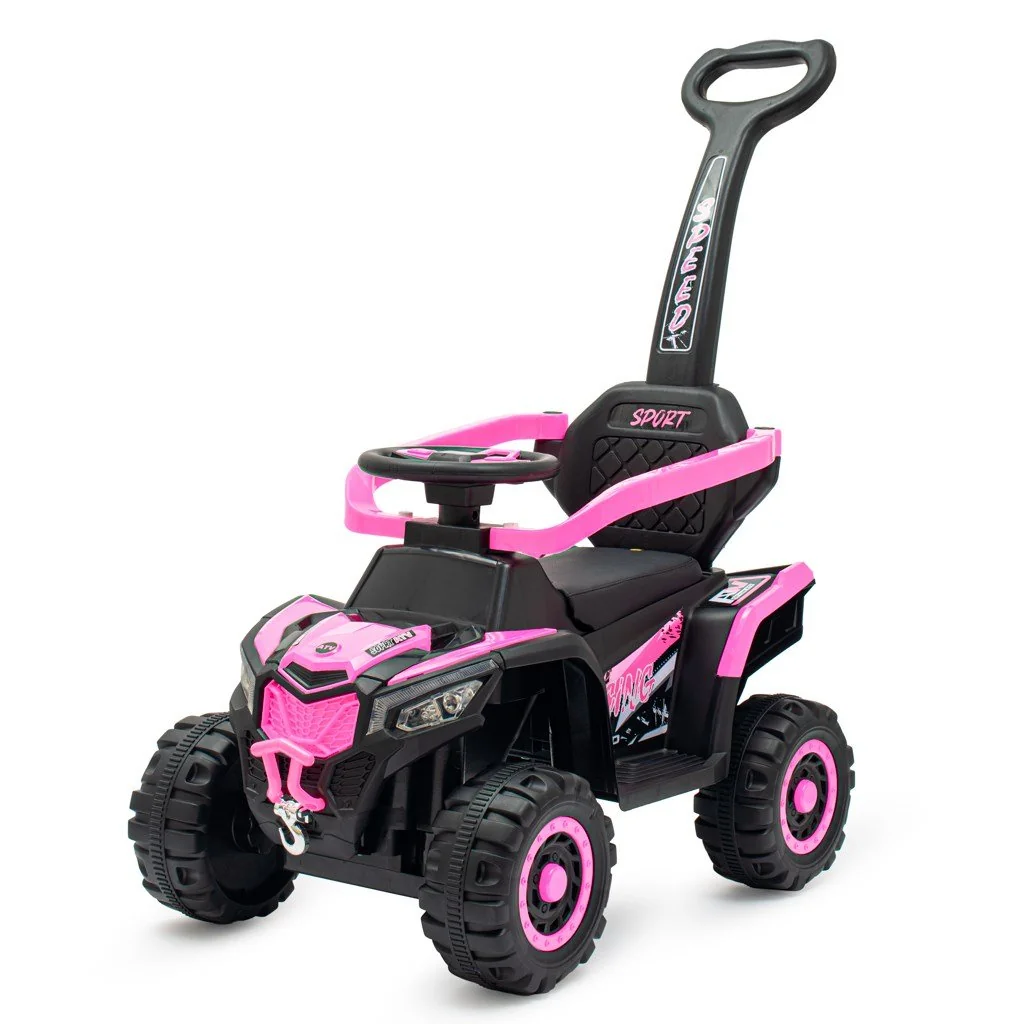 Detské elektrické odrážadlo Baby Mix Ruggy s vodiacou tyčou baby