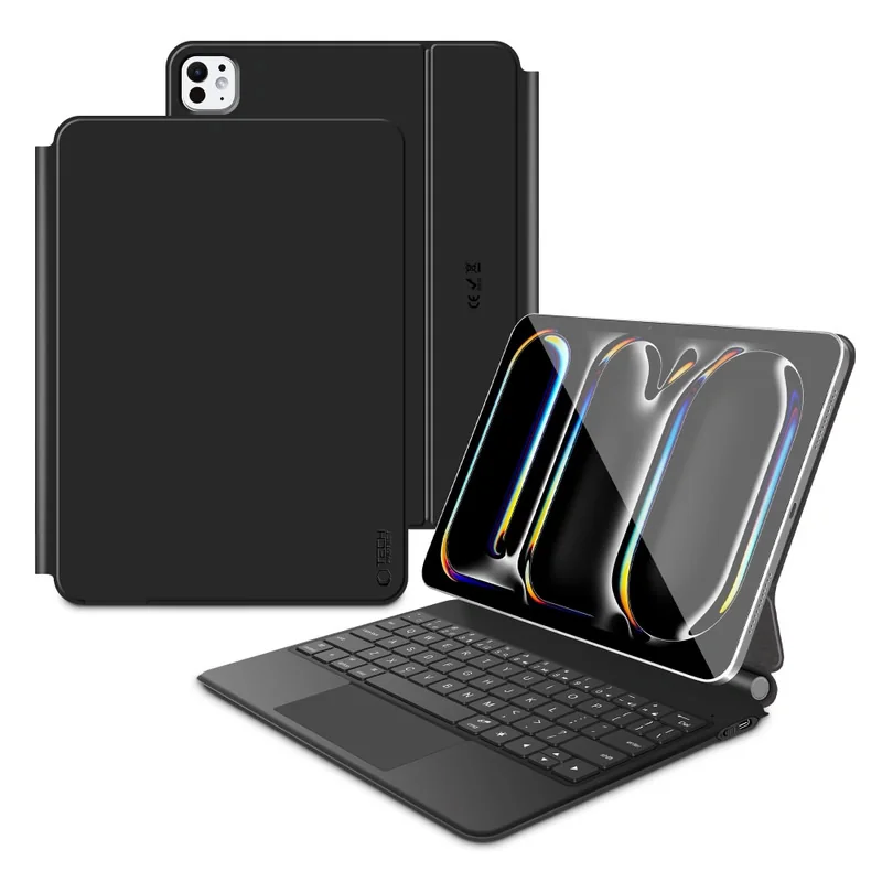 Tech-Protect Smartcase Keyboard puzdro s klávesnicou na iPad Pro 11'' 5-6gen 2024-2025, čierne 5-6gen 2024-2025, čierne