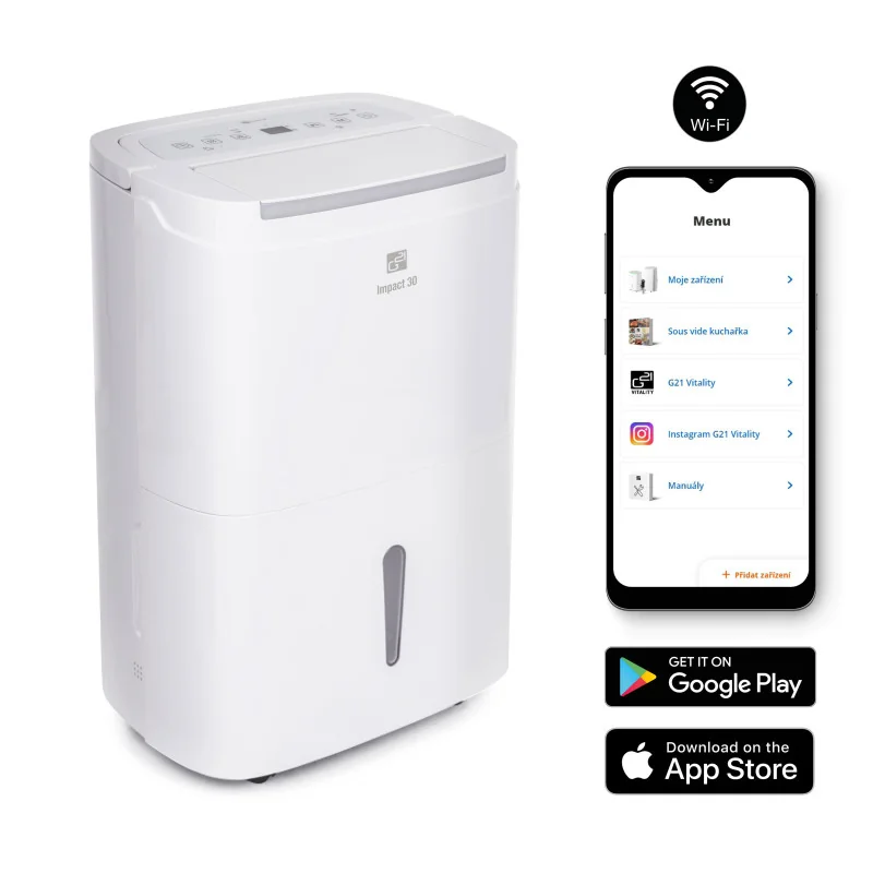 G21 Odvlhčovač Impact 30, kapacita 30l/24h, WiFi Impact 30, kapacita 30l/24h, WiFi G21IMP30