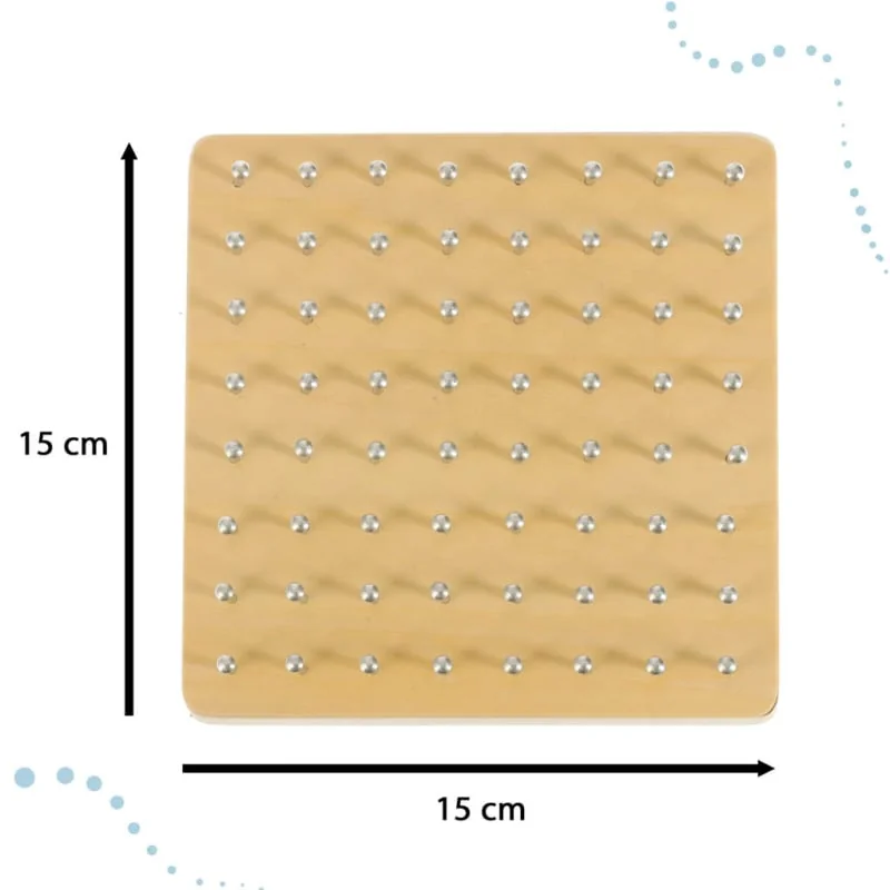 GEOBOARD – drevený geoplán s gumičkami a kartami (vzory)
