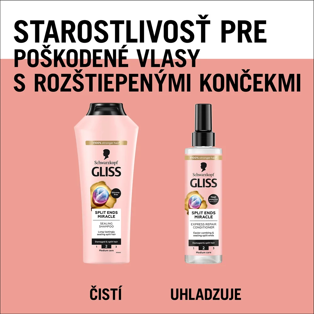Schwarzkopf Gliss šampón Split Ends Miracle 1×400 ml, šampón