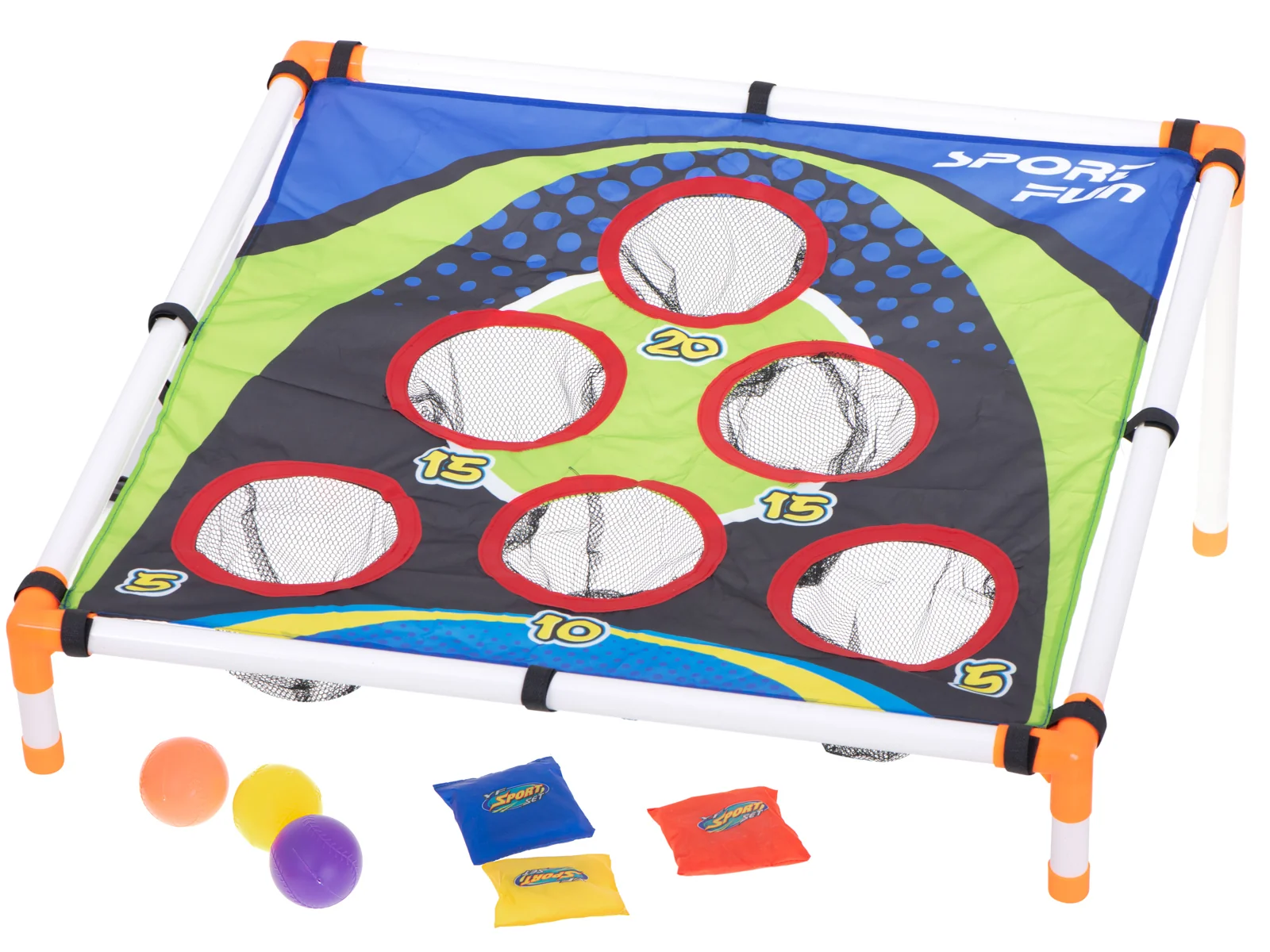 Hod do cieľa – bean bags & loptičky (zručnostná hra)