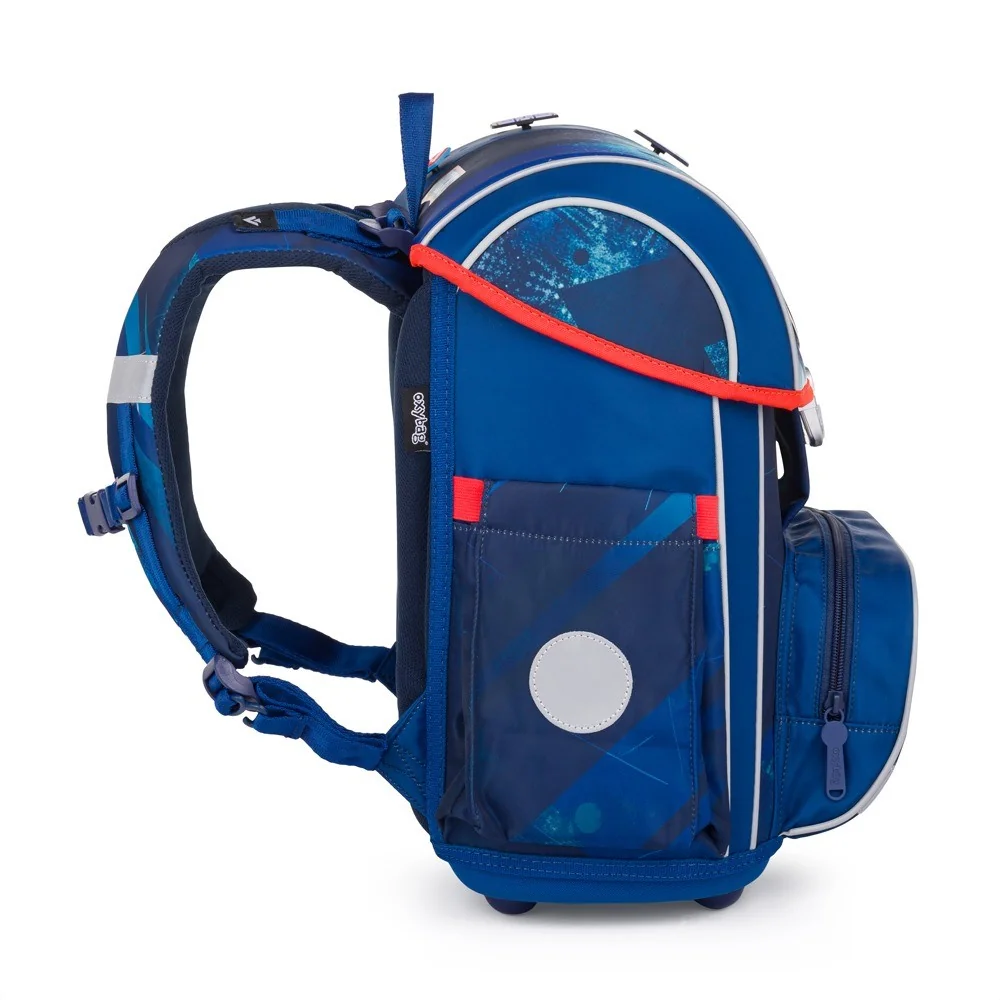 Školská aktovka PREMIUM Hokej ergonomická, modrá