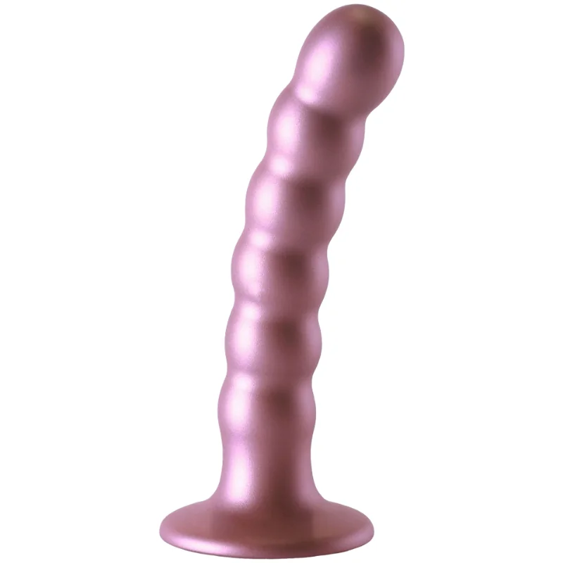 Anální kuličkové dildo Metallico Beaded, růžové 13,8 cm