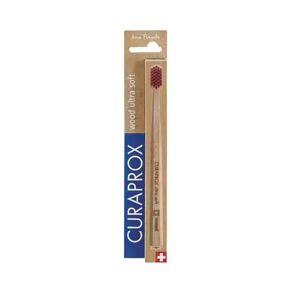 Curaprox CS wood - drevená kefka 1×1 ks, drevená zubná kefka