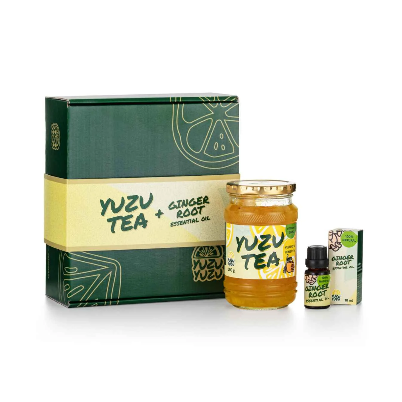 YUZU YUZU Antistress box 1×1 set, Yuzu tea a ginger root oil