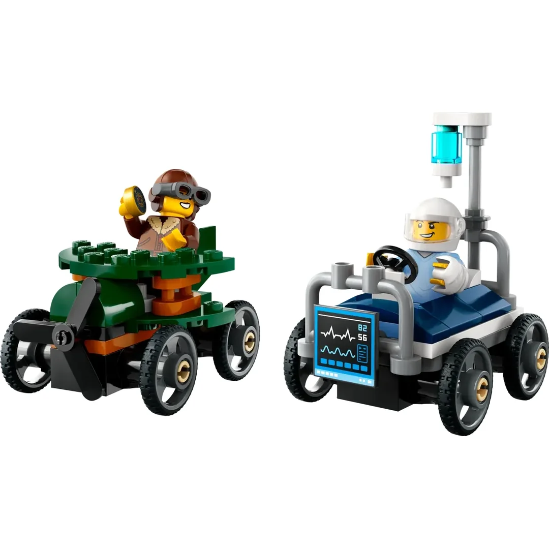 LEGO® City 60459 Pretekársky balíček: Lietadlo vs. nemocničné lôžko