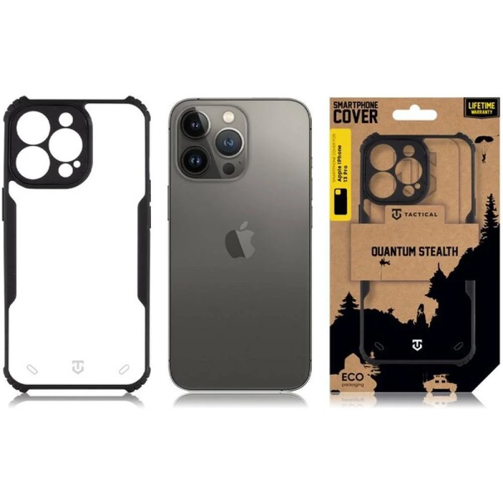 Quantum Stealth Kryt pre Apple iPhone 13 Pro - Čierna