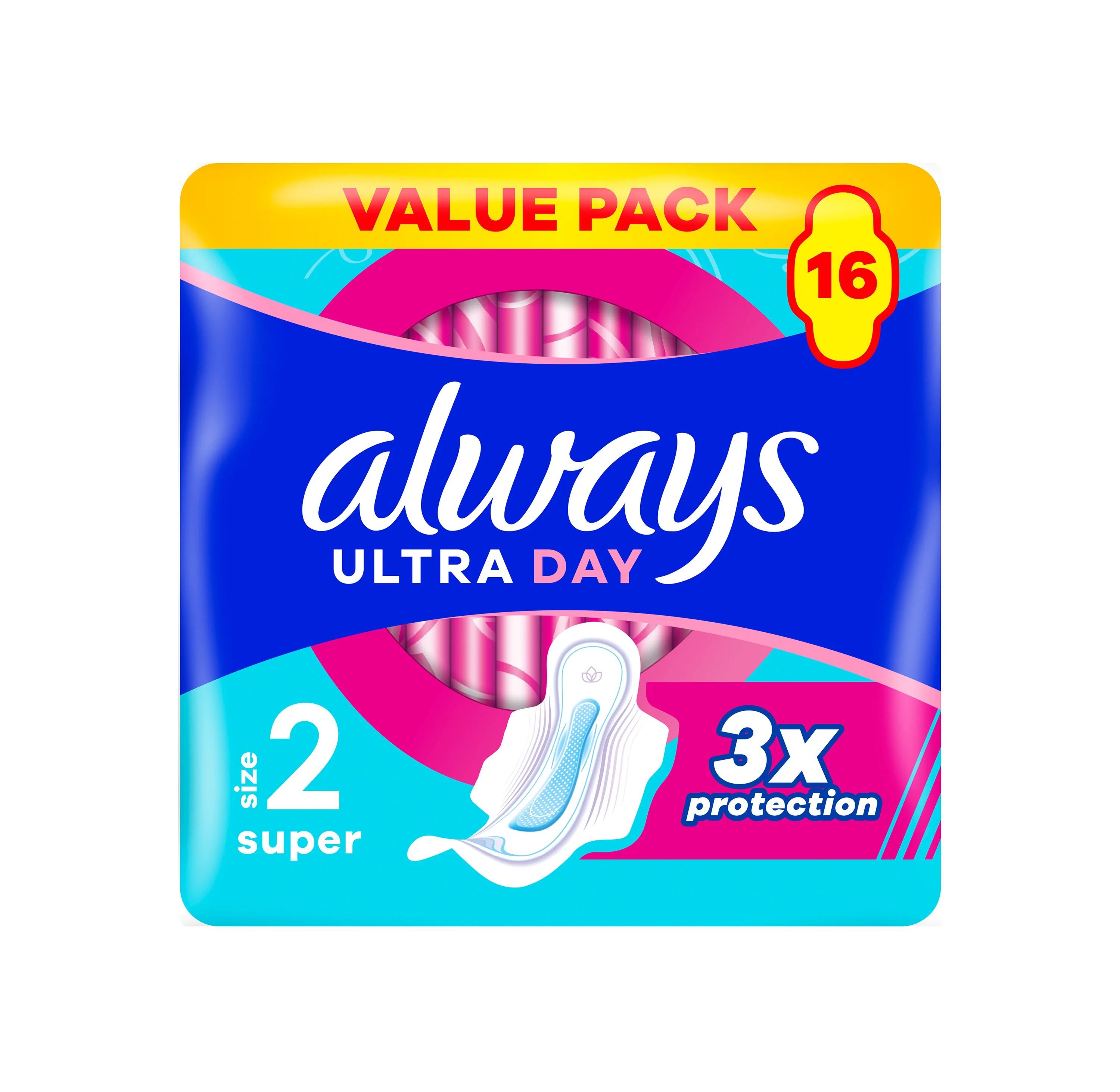 Always Ultra Day Super Hygienické Vložky s kridielkami 16ks, veľkosť 2 16 ks