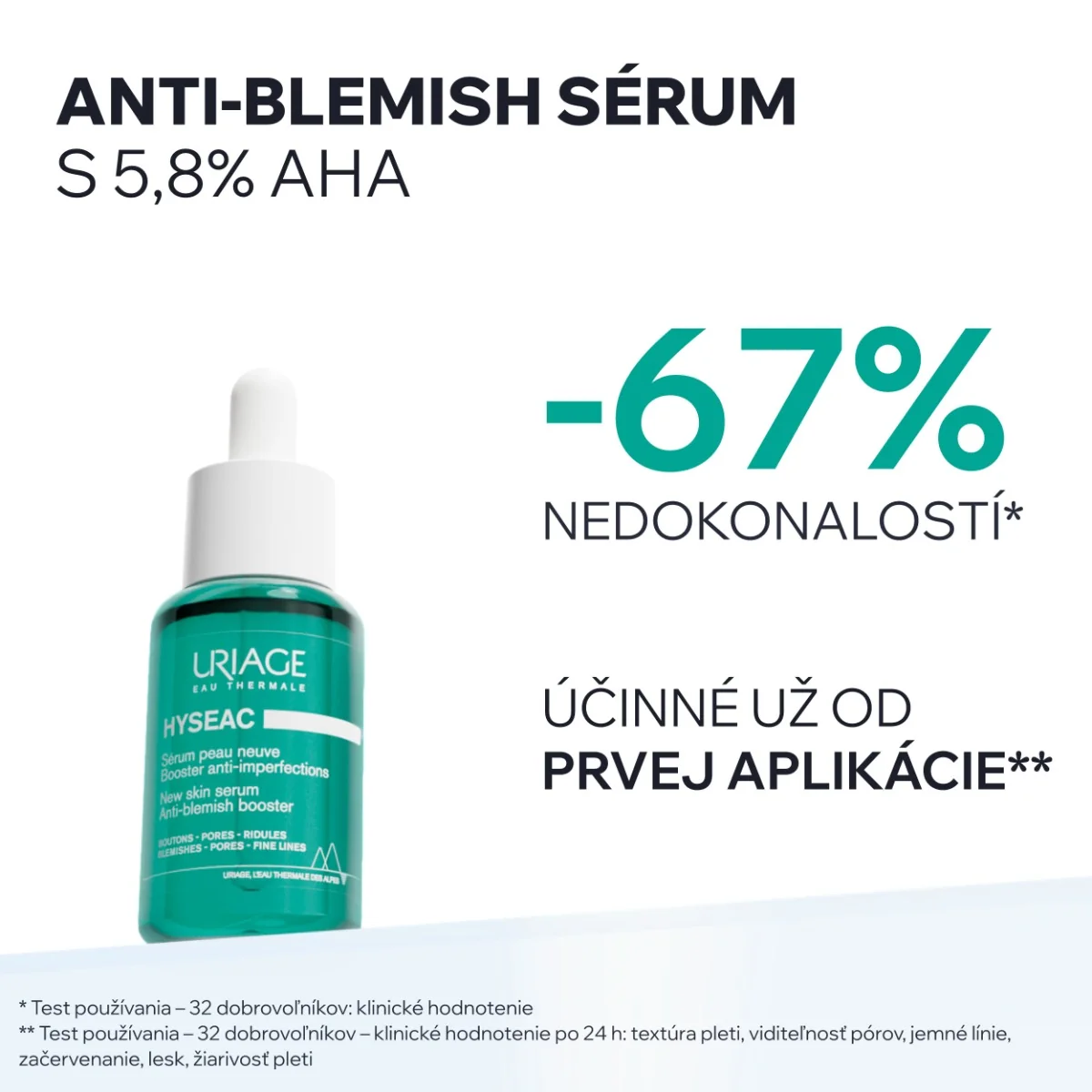 URIAGE HYSÉAC New Skin Serum 1×30 ml, sérum na mastnú pleť s nedokonalosťami