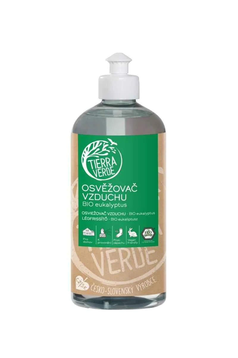 TIERRA VERDE  Osviežovač vzduchu – BIO Eukalyptus (fľaša 500 ml) 1×500 ml