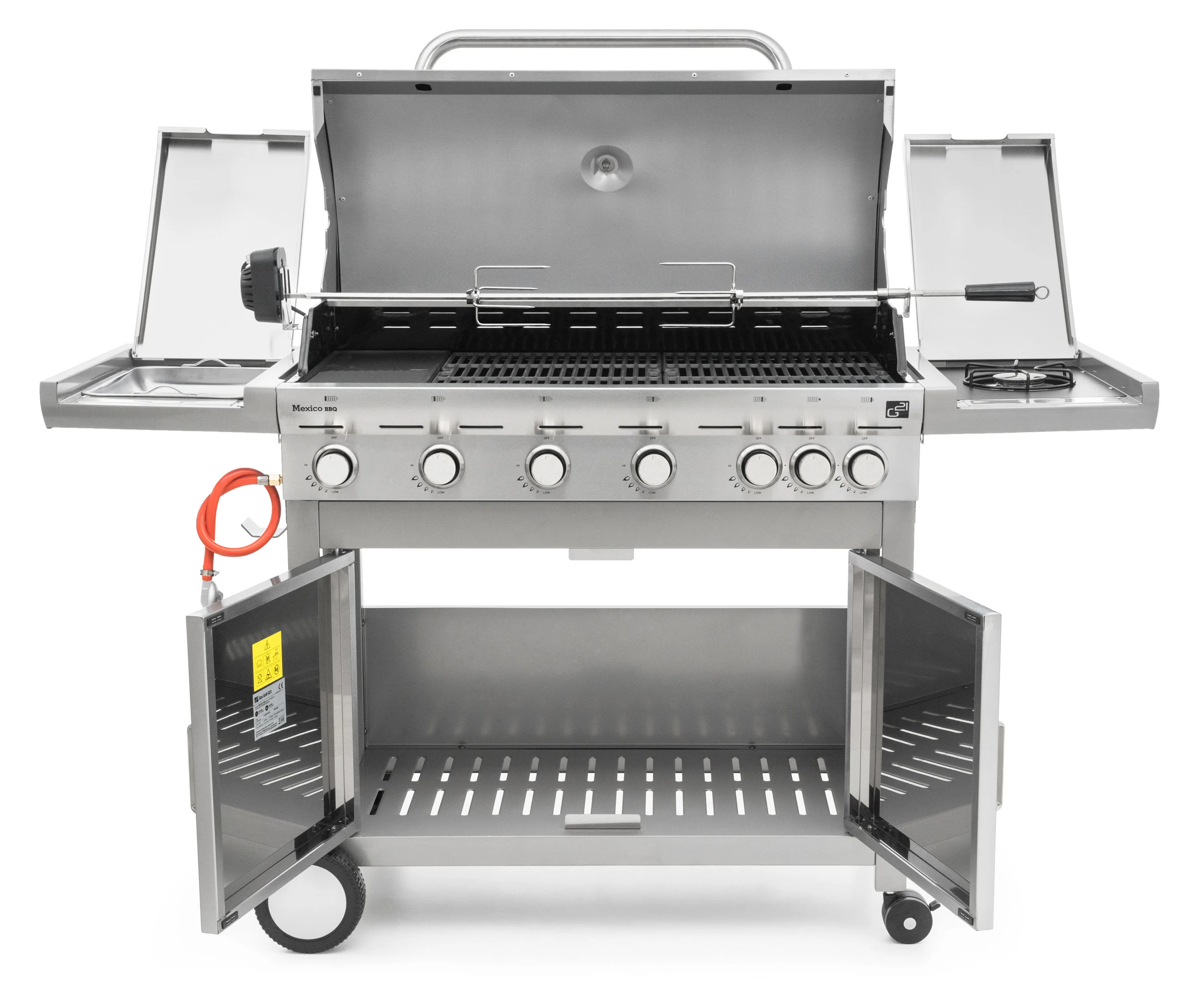 Plynový gril G21 Mexico BBQ Premium line, 7 horákov + zadarmo redukčný ventil GAH-6ED