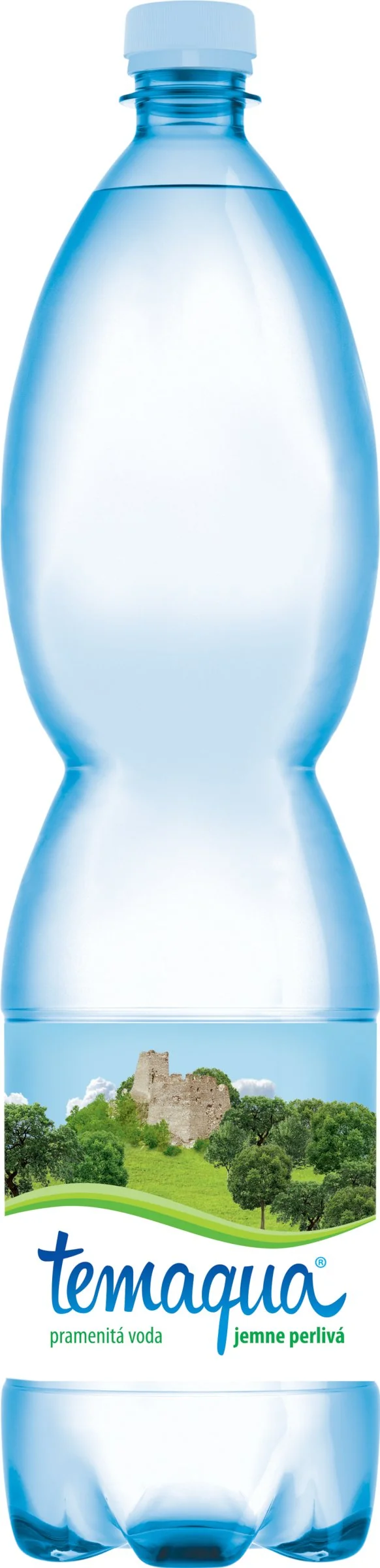 TEMAQUA - pramenitá voda JEMNE PERLIVÁ 1,5l 1×1500 ml, pramenitá voda