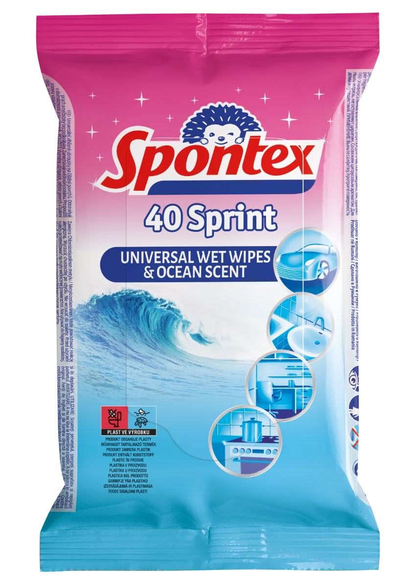 Spontex Fresh Ocean vlhčené obrúsky 1×40 ks, utierky