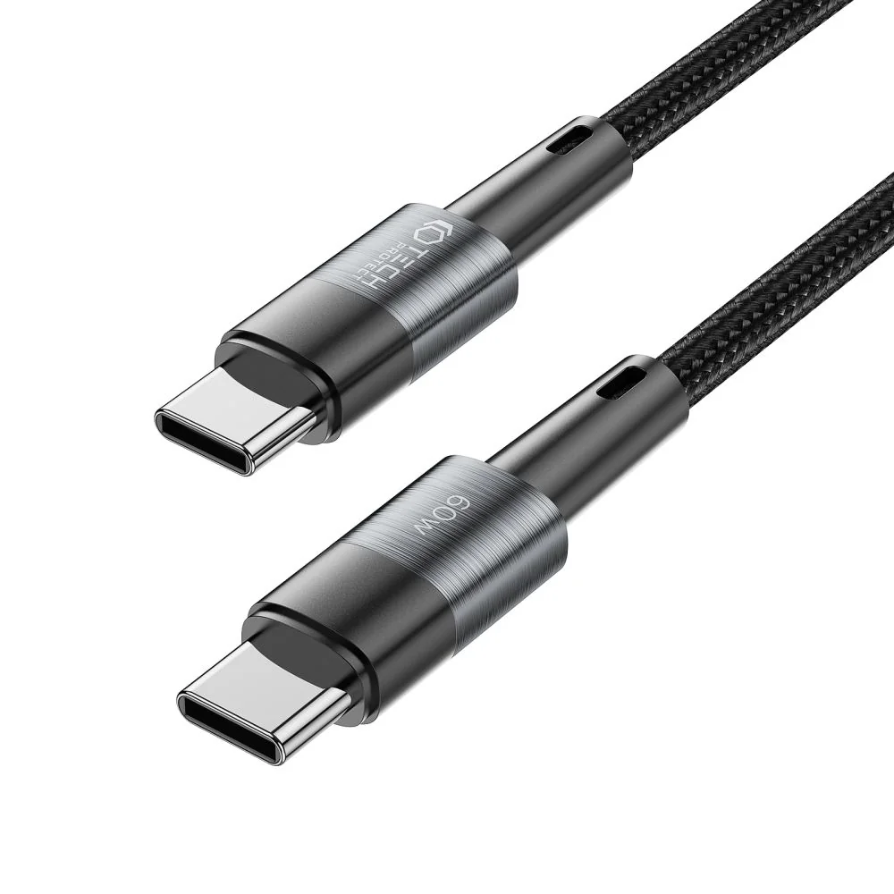 Tech-Protect Ultraboost kábel USB-C / USB-C 60W 3A 25cm, šedý