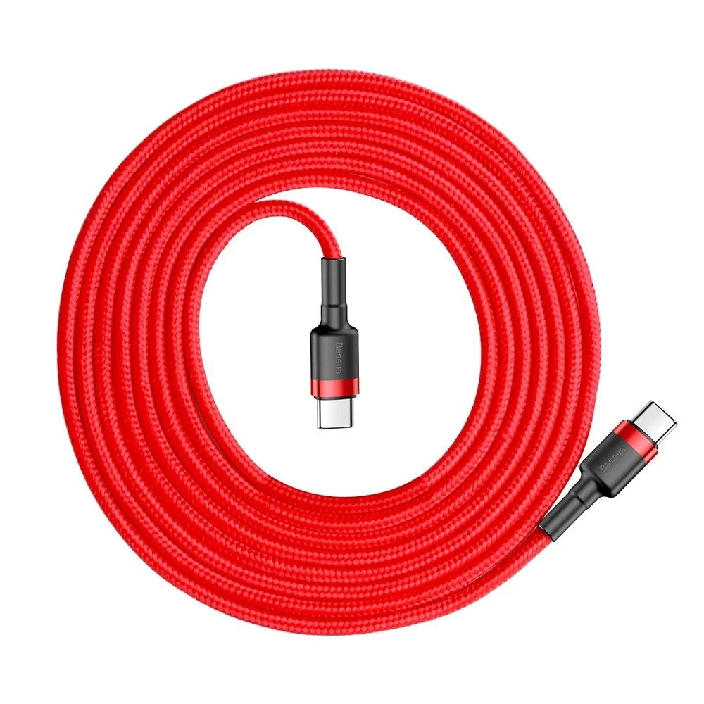 Baseus Cafule kábel USB-C / USB-C 60W QC 3.0 2m, červený