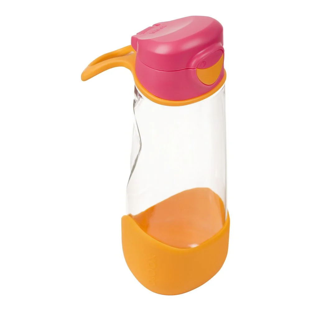 Športová fľaša na pitie 600 ml ružová/oranžová