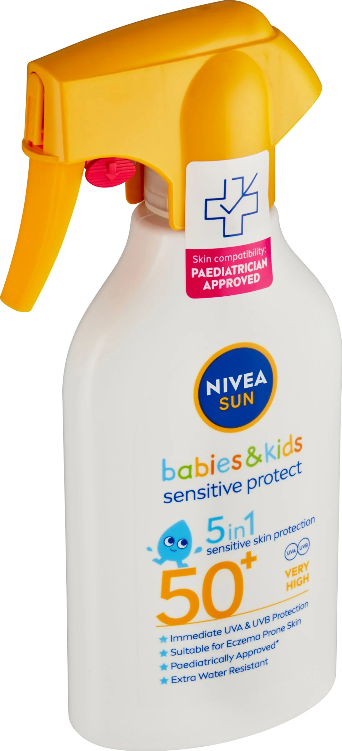 Nivea Detský opaľovací krém v spreji Sensitive SPF 50+ 270 ml