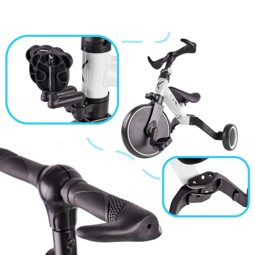 Odrážadlo trojkolieskové TRIKE FIX MINI 3v1 biele