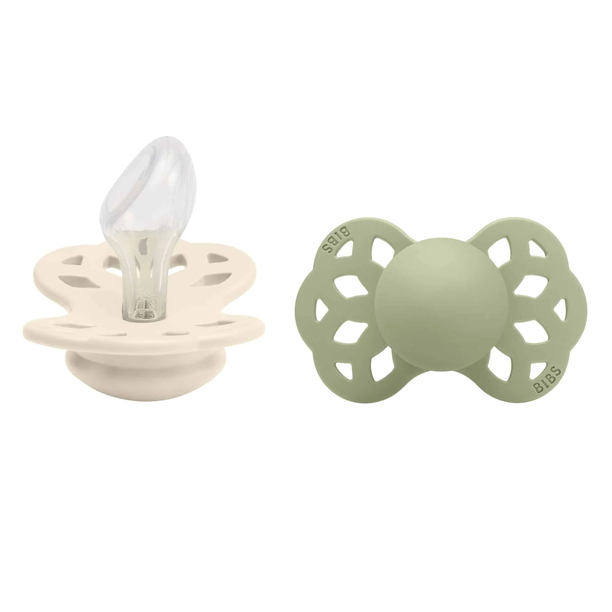 BIBS Infinity anatomické cumlíky zo silikónu 2ks veľkosť 2 - Ivory / Sage