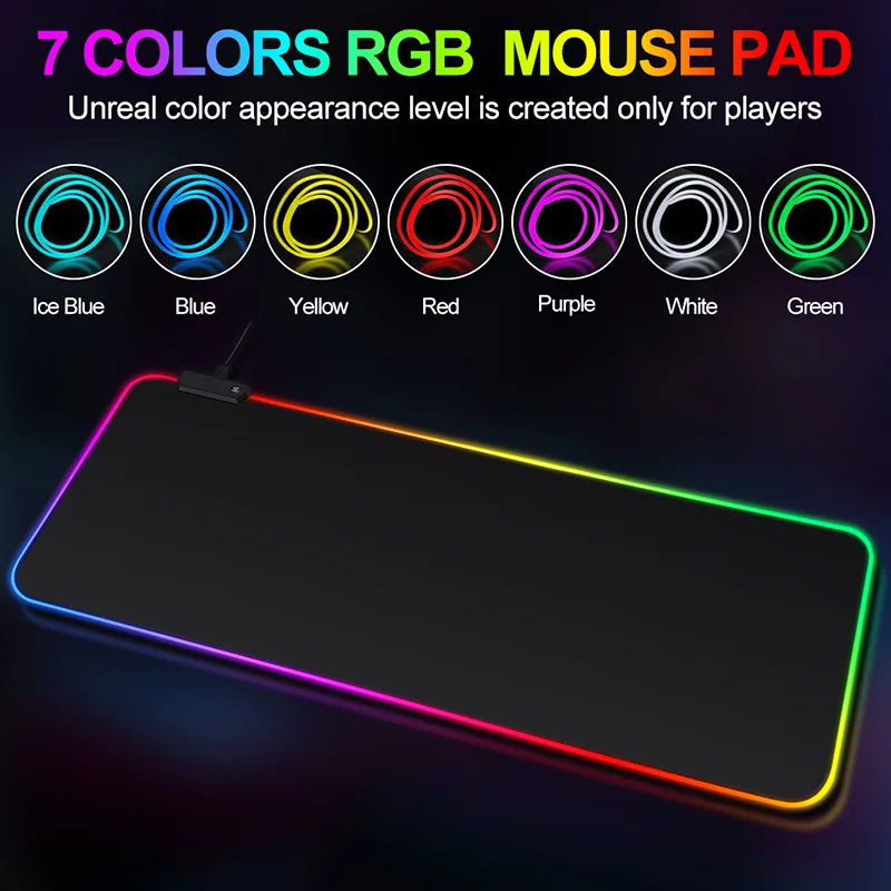 RGB podložka pod myš a klávesnicu s napájaním na USB