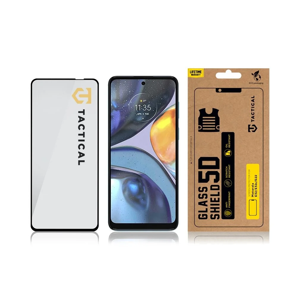 Sklo pre Motorola Moto E32/Moto E32s/Moto G22 - Čierna Prémiová ochrana disple