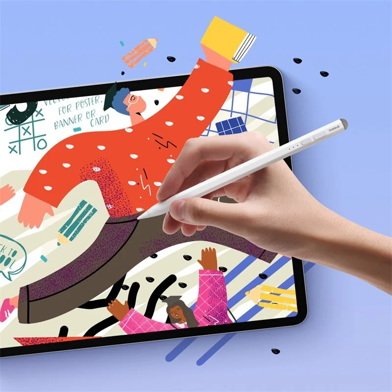 Baseus Magnetic V4 Stylus na iPad, biely