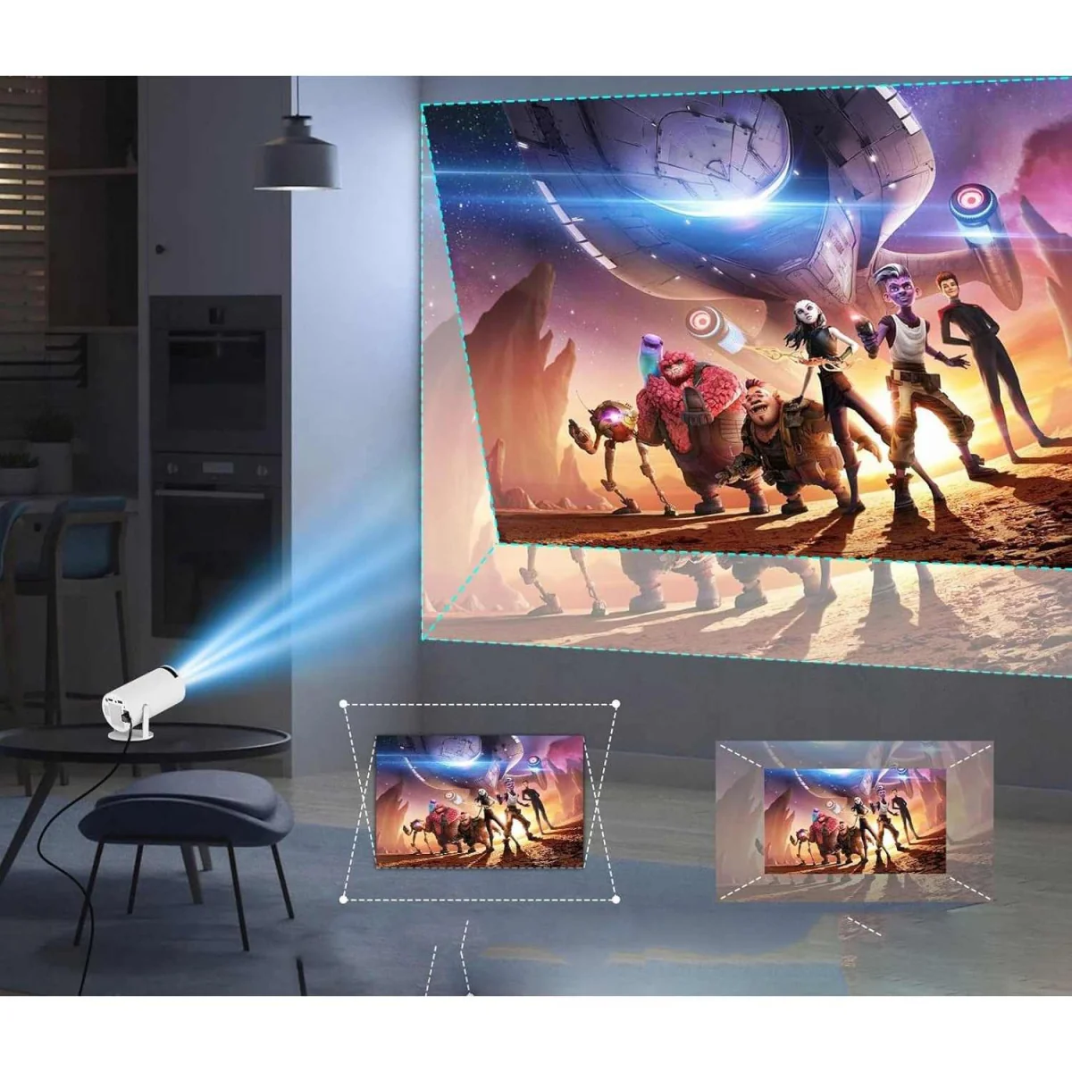 Eveon HY300 smart projektor Android WiFi Full HD, biely