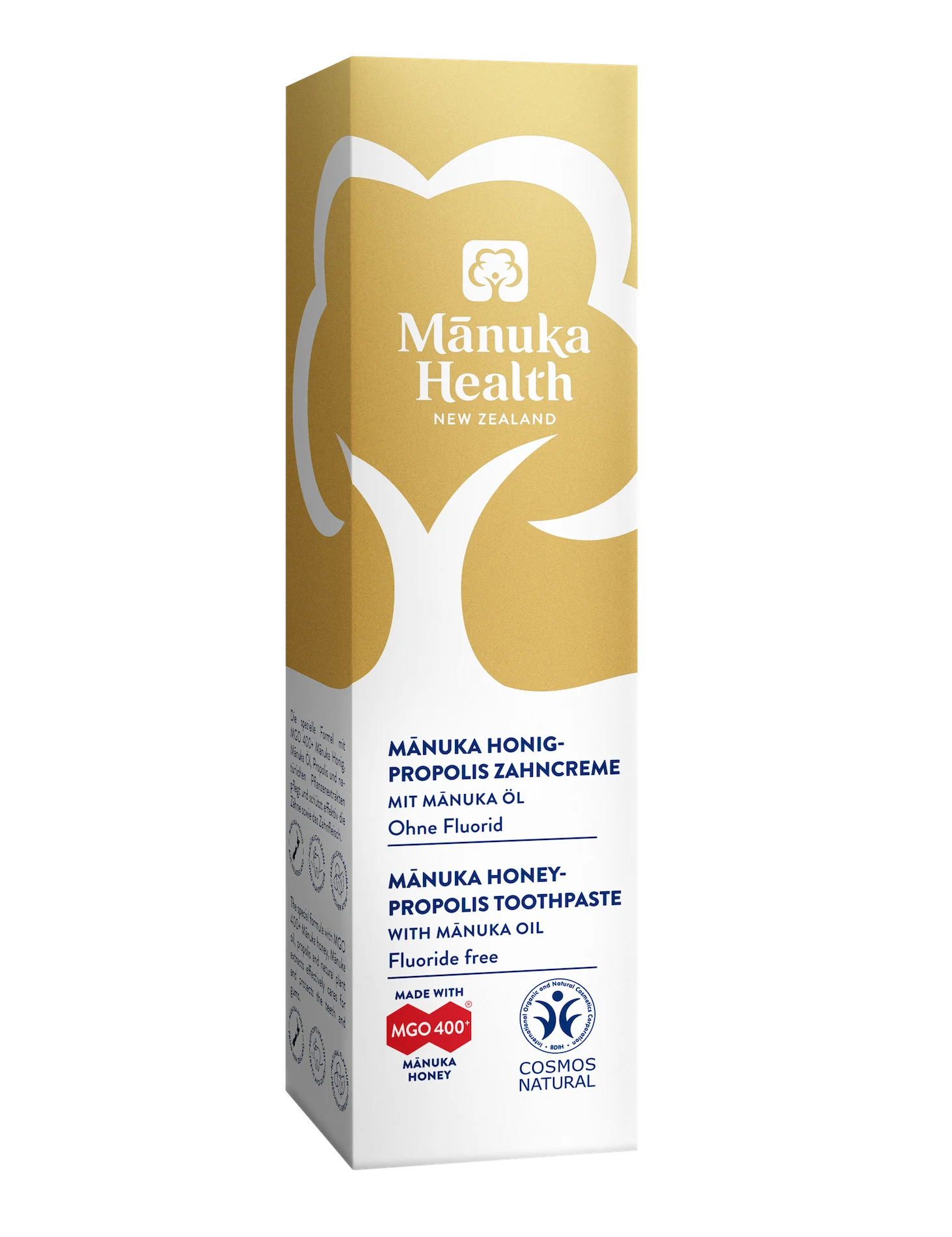 Manuka Zubná pasta MGO 400+ bez fluoridu s propolisom 75 ml