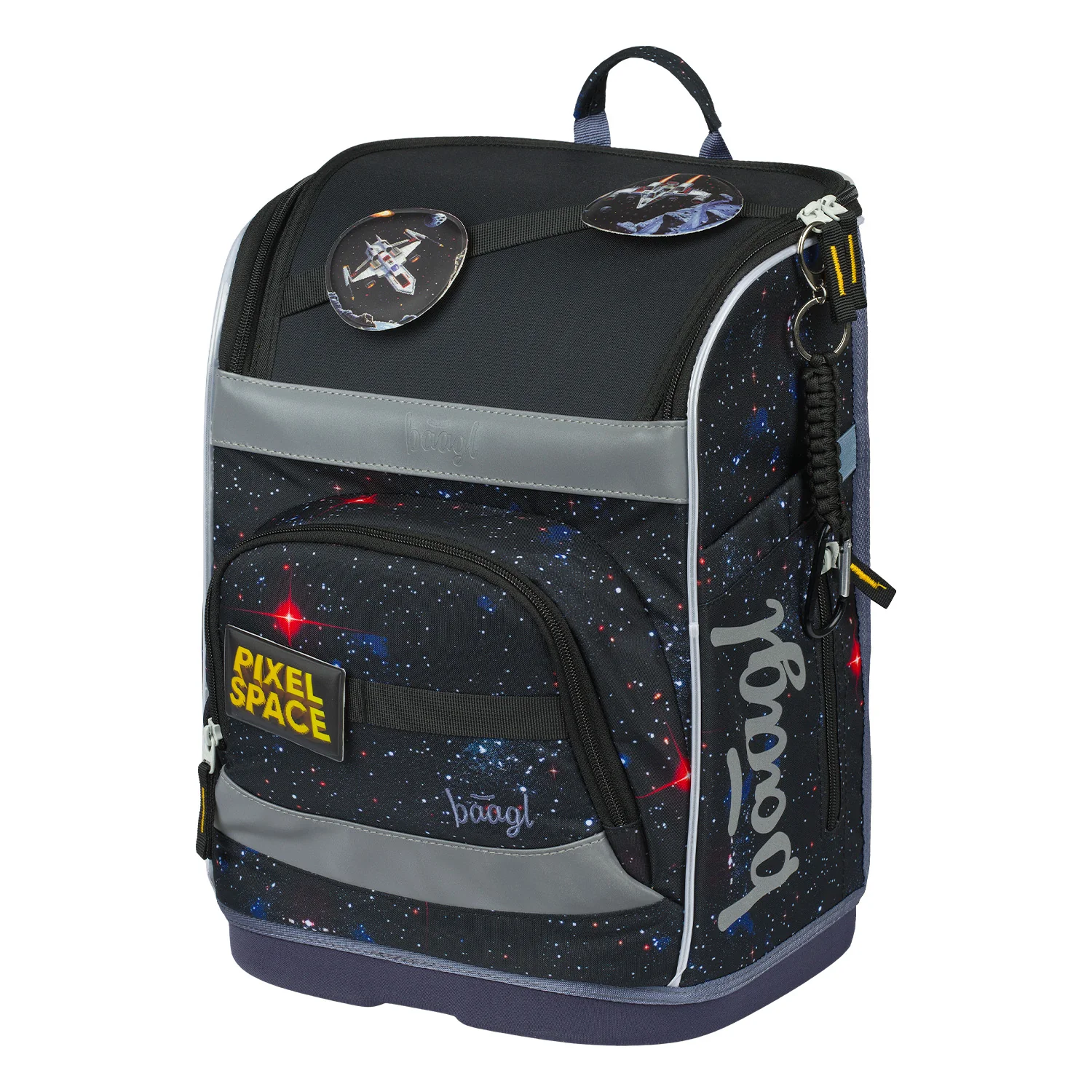Baagl Školská aktovka Zippy Plus Pixel Space s príslušenstvom