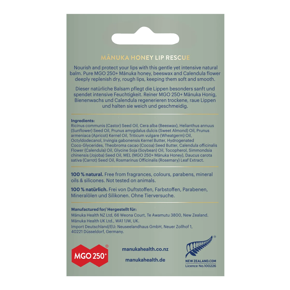 Manuka MGO 250+ balzam na pery 4,5 g