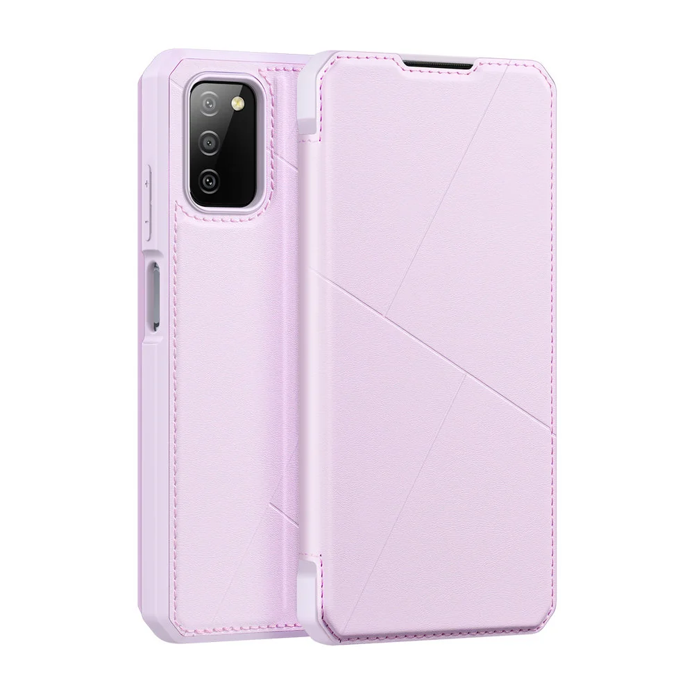 DUX DUCIS Skin X knižkové kožené puzdro na Samsung Galaxy A03s, ružové