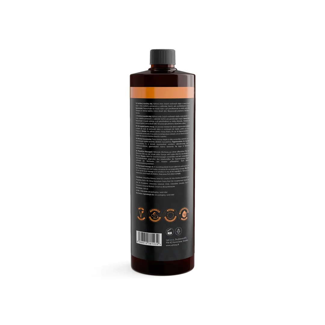 Nativea Orange-Cinnamon masážny olej - velvesa® 1000ml