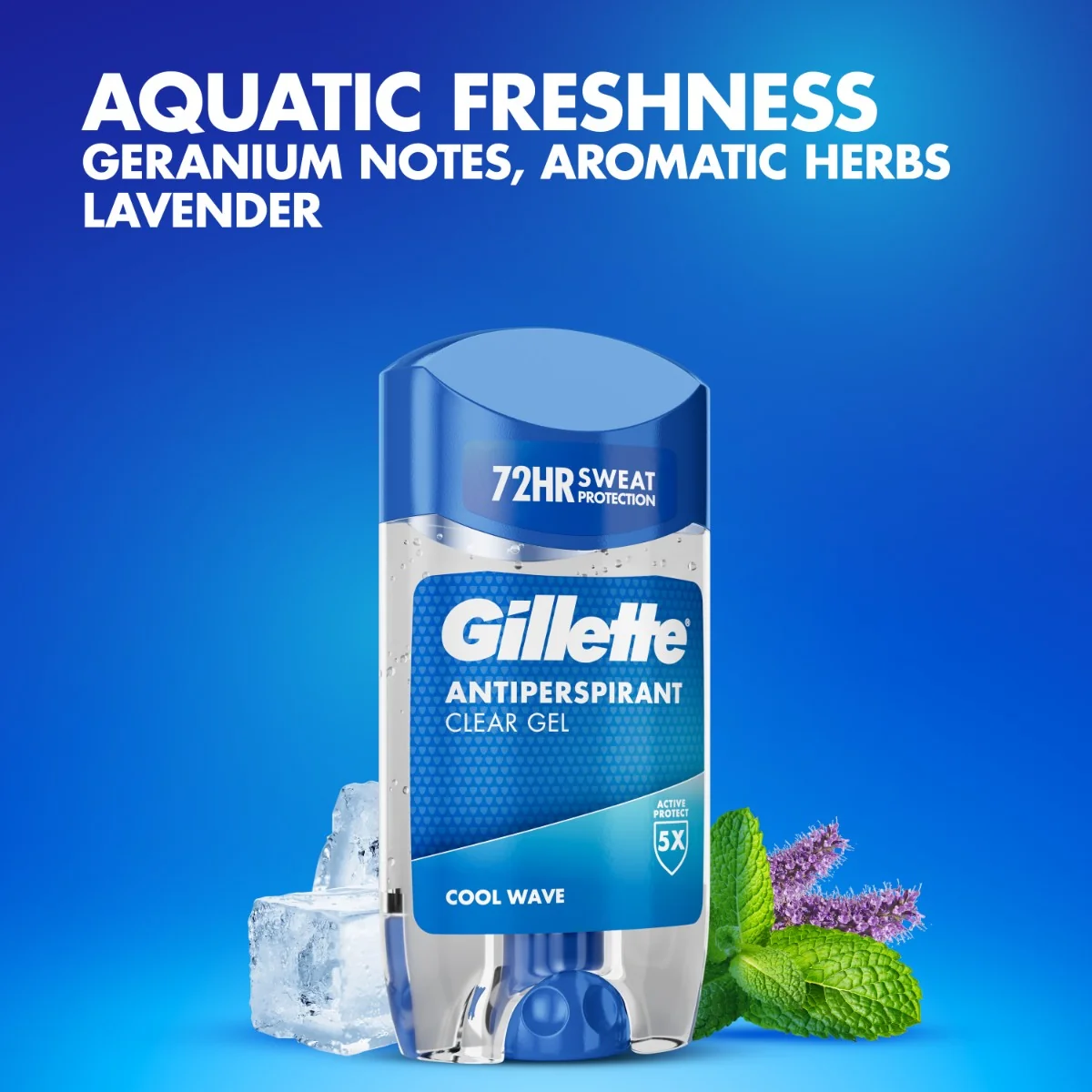 Gillette Cool Wave Pánsky gélový antiperspirant 70 ml