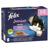 FELIX Fantastic Junior hovädzie, kura, sardinky, losos v želé (4x85g)