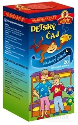 AGROKARPATY DETSKÝ ČAJ Na dobrý spánok 20×2 g (40 g), čistý prírodný produkt