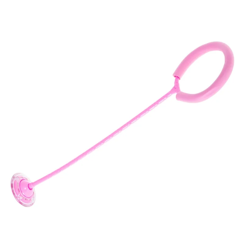 Hula hoop na nohu, švihadlo, skipper ball, svietiaca blikajúca LED ružová - farebná športová súprava s LED svetlom pre deti