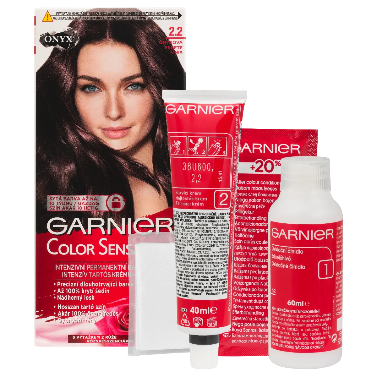 Garnier Color Sensation 2.2 1×1 ks, onyxová permanentná farba