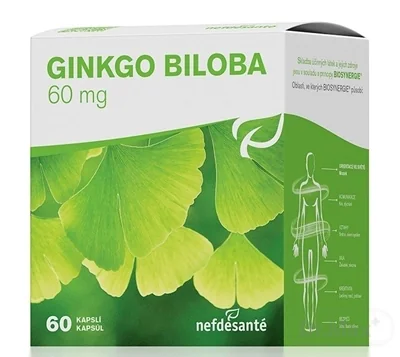 nefdesanté GINGKO BILOBA 60MG 6×10 cps, výživový doplnok