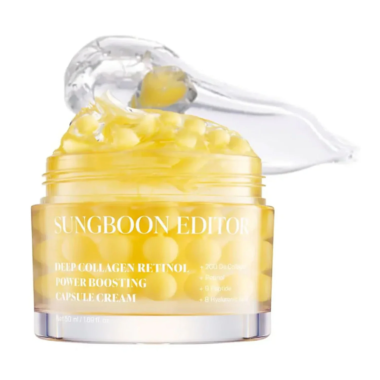 SUNGBOON EDITOR Deep Collagen Retinol Power Boosting Capsule Cream Spevňujúci kapsulový krém s retinolom a kolagénom 50ml