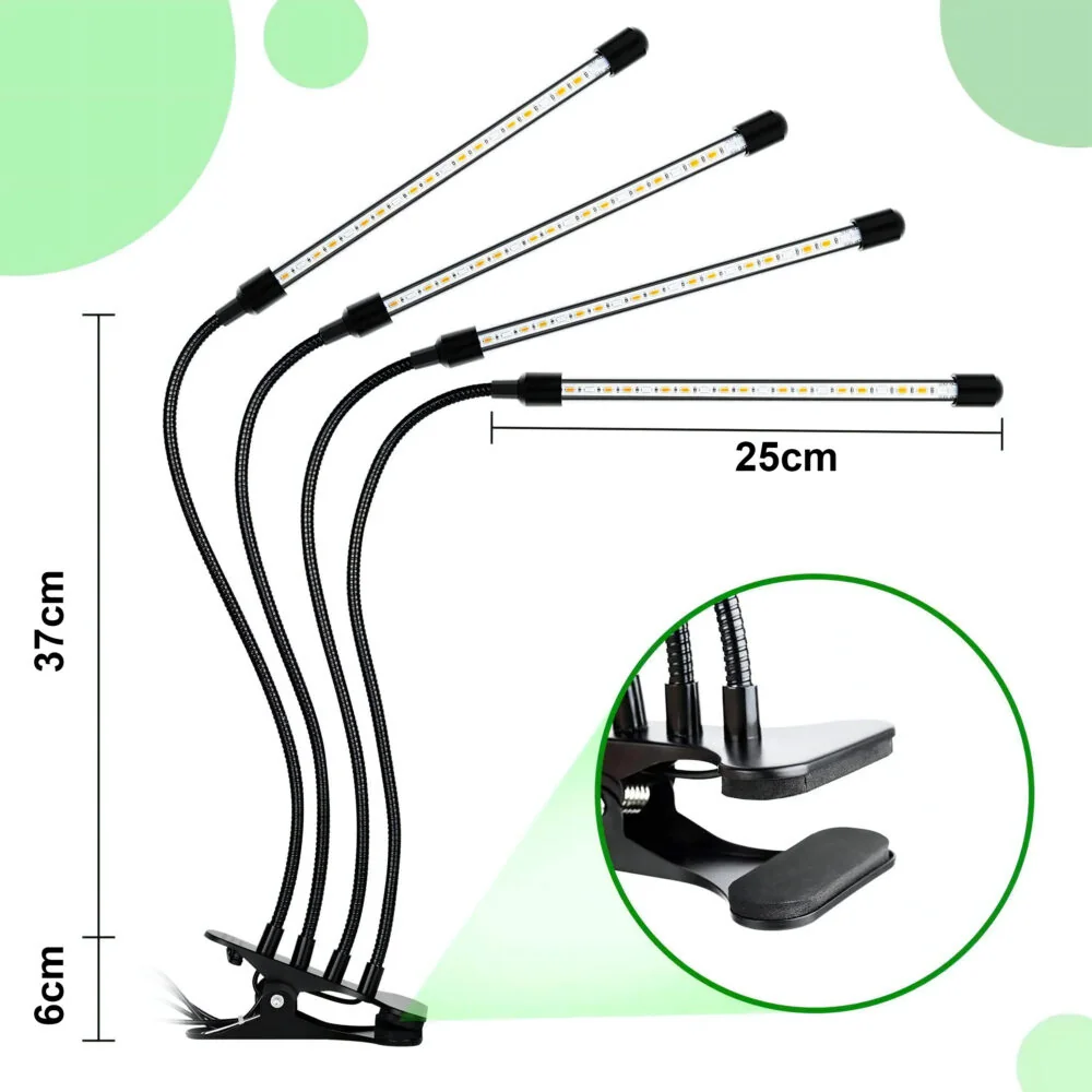 MG Plant Light LED lampa na rastliny 36W, čierna