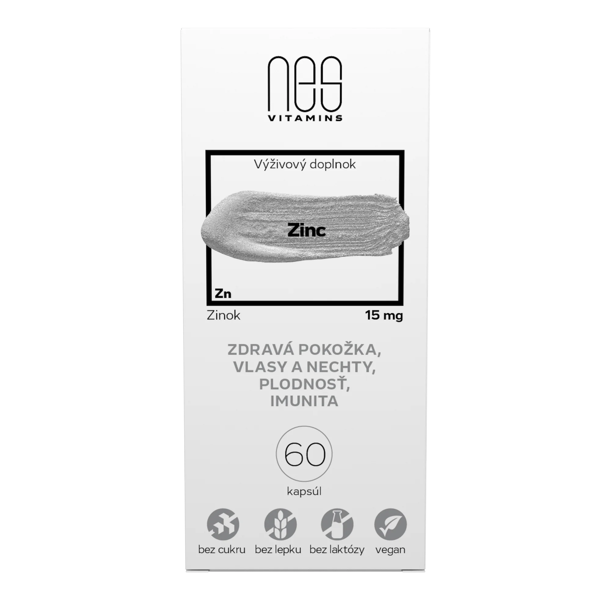 nesVITAMINS Zinc 15 mg 1×60 cps, výživový doplnok