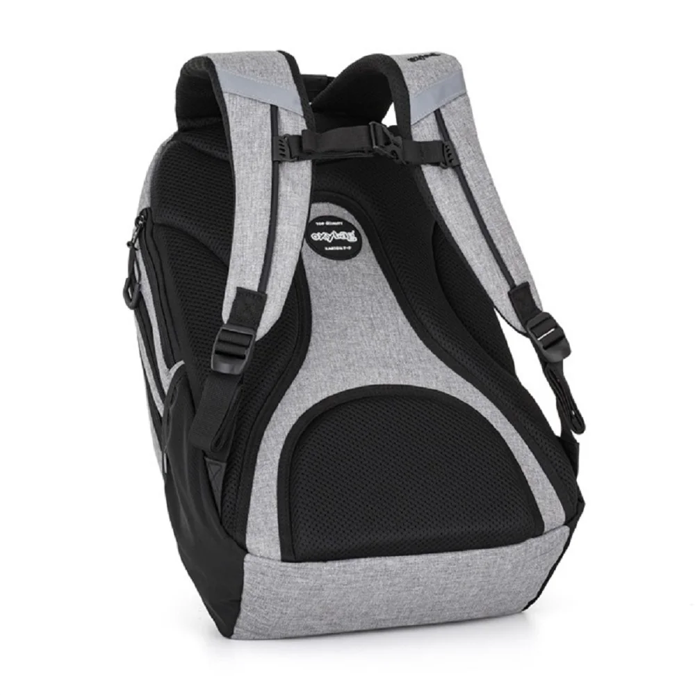 Študentský batoh OXY SPORT s peračníkom, 2 ks, sivý Grey Melange set