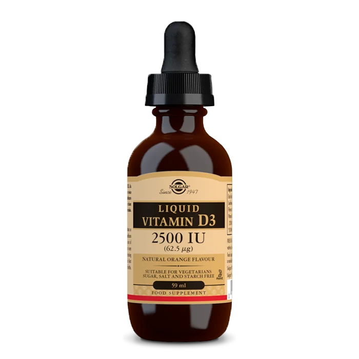 Solgar Vitamín D3 2500 IU tekutý s prírodnou pomarančovou arómou 59 ml 1×59 ml, výživový doplnok