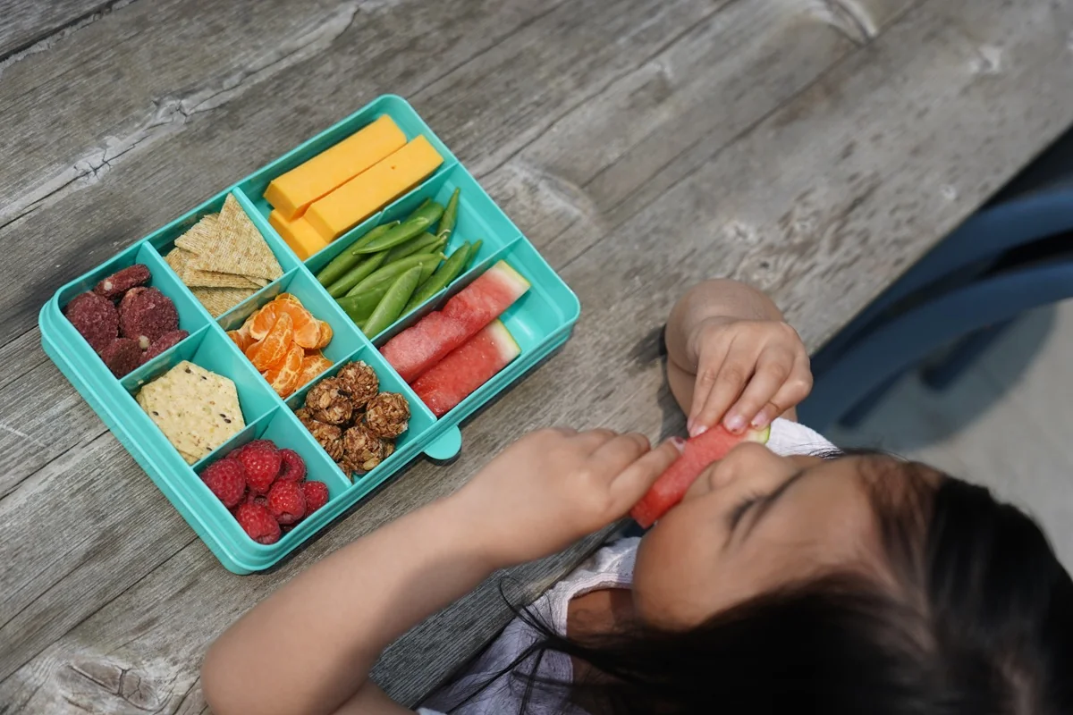 Snackle Box krabička na desiatu 1368 ml modrozelená