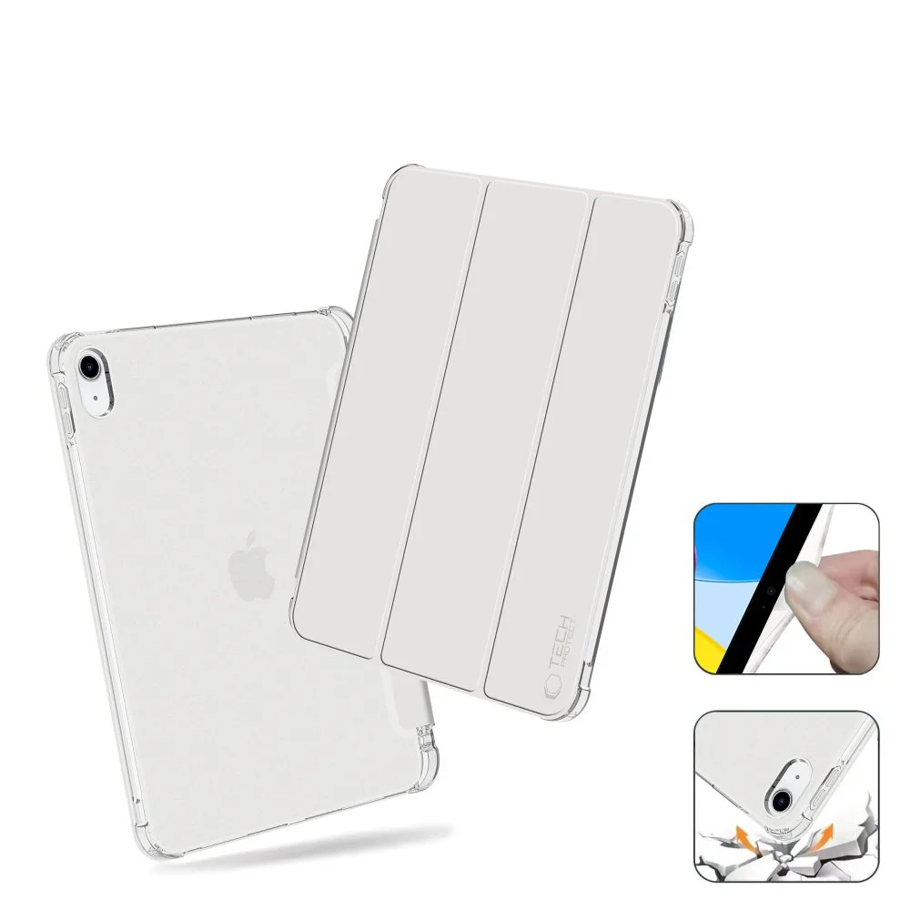 Tech-Protect SC Pen Hybrid puzdro na iPad 10.9'' 10gen 2022, strieborné/priesvitné é/priesvitné