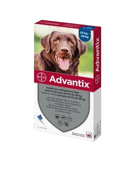 Advantix Spot-on pre psy nad 25 kg 1×4 ml, pipeta