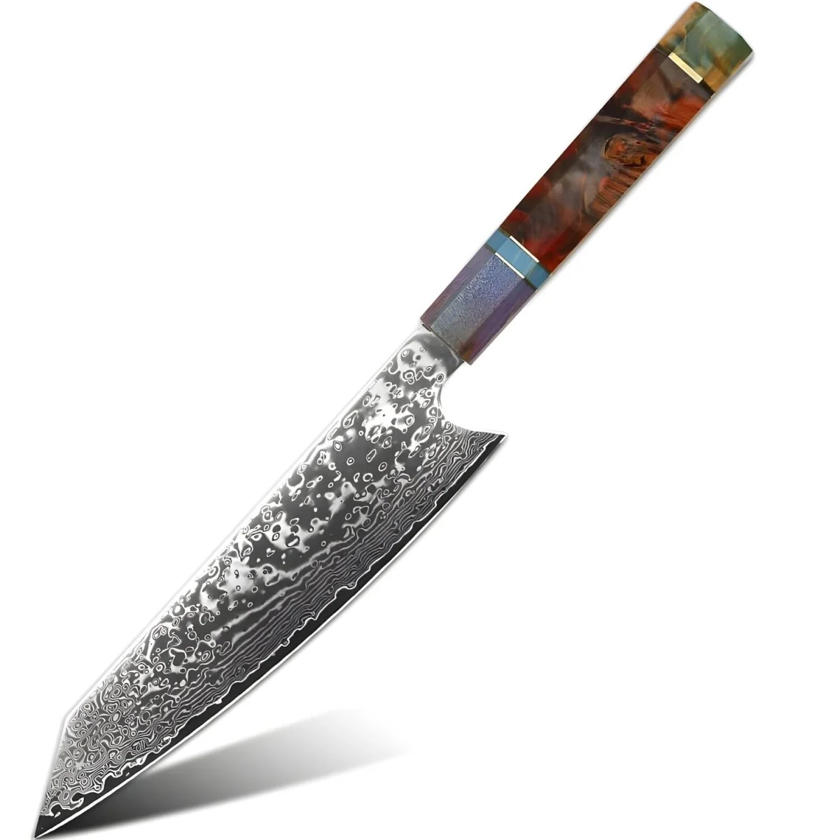 Damaškový kuchynský nôž Yorokobi - Kiritsuke/Multifareb